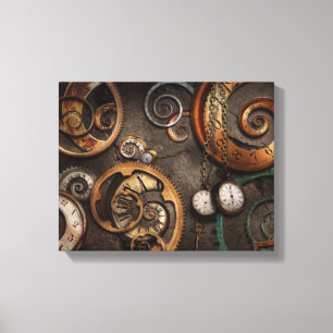 Impressão Em Tela Steampunk - abstrato - tempo é complicado