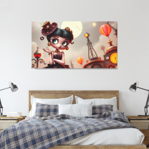 Impressão Em Tela Steampunk Betty 2