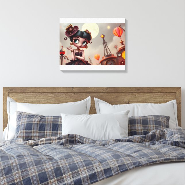 Impressão Em Tela Steampunk Betty 2 (Insitu(Quarto))