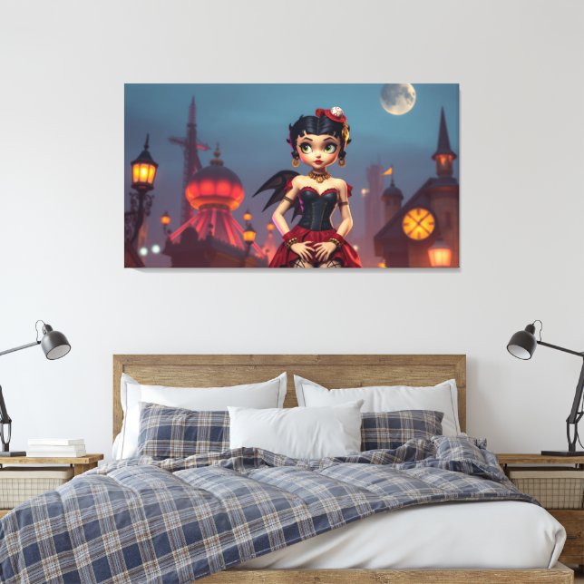 Impressão Em Tela Steampunk Betty 3 (Insitu(Quarto))