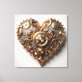 Impressão Em Tela Steampunk Elegant Clockwork Gear Heart