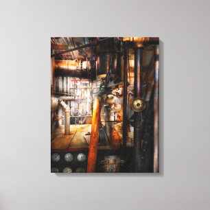 Impressão Em Tela Steampunk - encanamento - tubulações