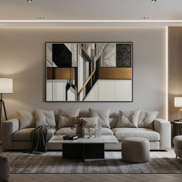 Impressão Em Tela Steel Leaves