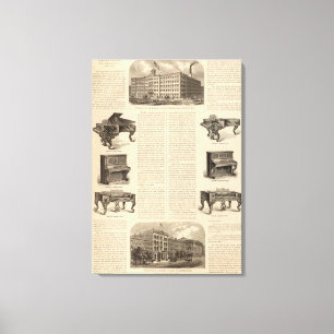 Impressão Em Tela Steinway e filhos, piano Manufacutrers