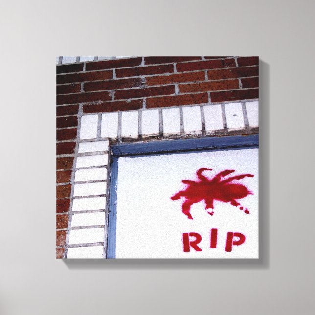 Impressão Em Tela stencil de aranha r.i.p. (Frente)
