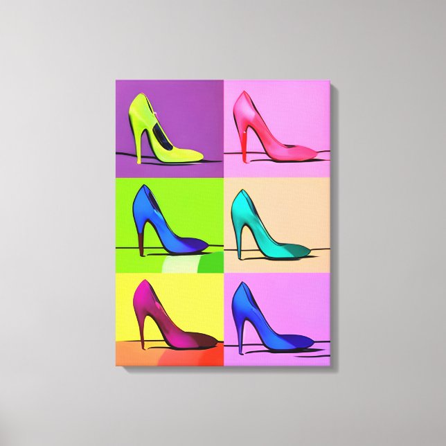 Impressão Em Tela Stiletto Pumps, High Heels Poster Art (Frente)
