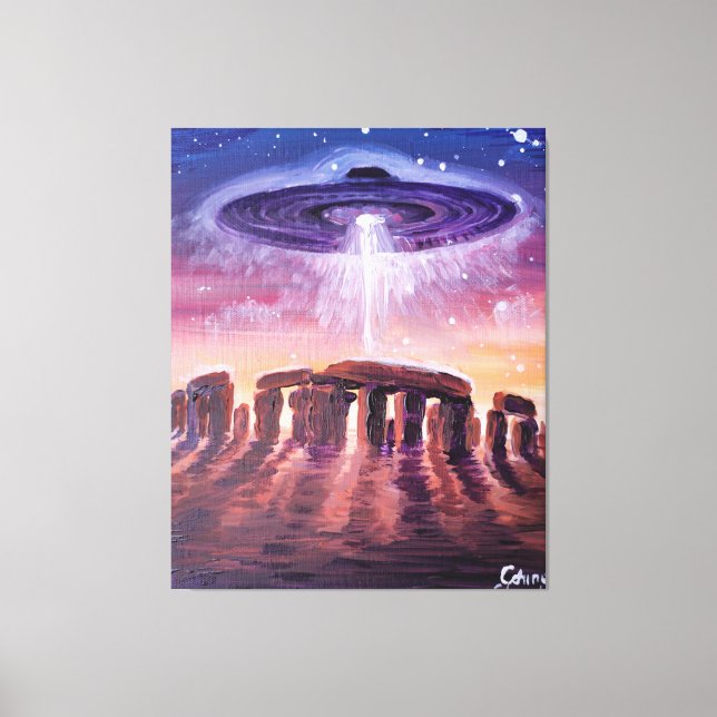 Impressão Em Tela Stonehenge UFO (Frente)
