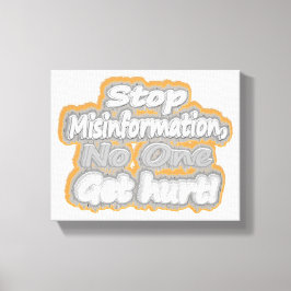 Impressão Em Tela "Stop Misinformation", Design de beleza. Comprar A