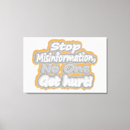 Impressão Em Tela "Stop Misinformation", Design de beleza. Comprar A