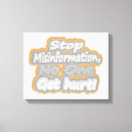 Impressão Em Tela "Stop Misinformation", Design de beleza. Comprar A