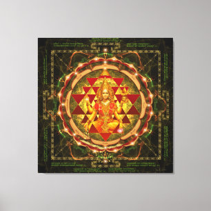 Impressão Em Tela Stotram em Devi Lakshmi- Shri Yantra