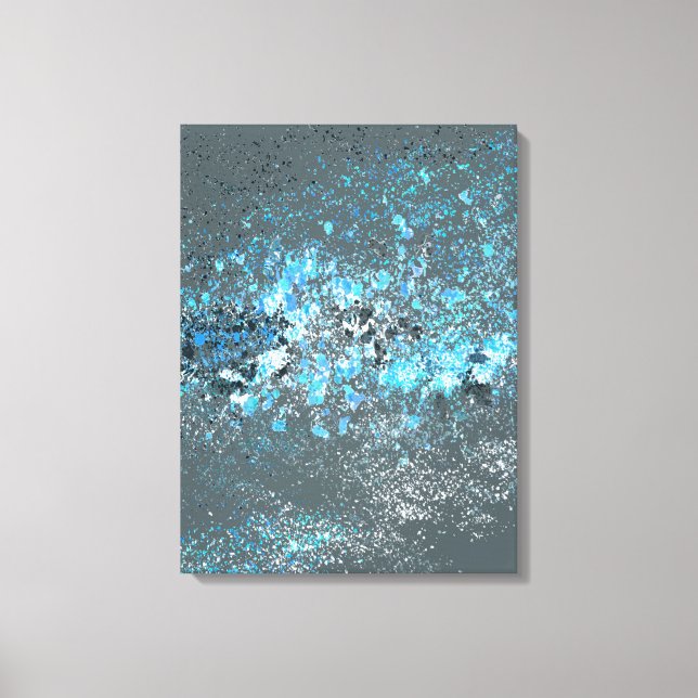 Impressão Em Tela Stretch.canvas impressas em azul e verde. (Frente)