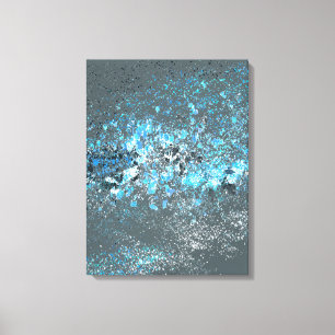 Impressão Em Tela Stretch.canvas impressas em azul e verde.