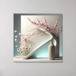 Impressão Em Tela Structured Bloom in Green