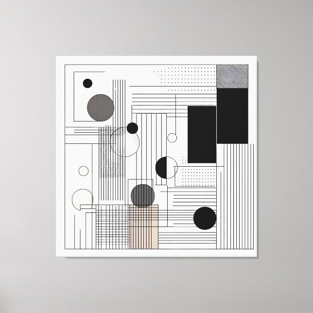 Impressão Em Tela Structured Geometric Matrix (Frente)