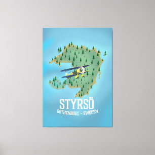 Impressão Em Tela Styrsö, cartaz do viagem da suecia