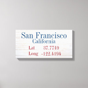 Impressão Em Tela Sua cidade Latitude e Longitude