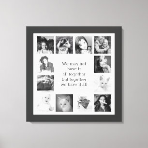 Impressão Em Tela Sua colagem feita sob encomenda da foto das