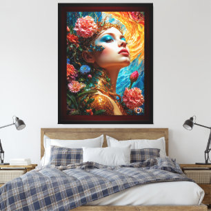 Impressão Em Tela Sua Floral Deleia Arte de Conceito AI por Xzendor7