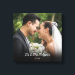 Impressão Em Tela Sua Foto De Casamento Favorita<br><div class="desc">Personalize com sua foto favorita de casamento,  com seu nome de família e data especial,  criando uma memória e um presente únicos. Uma bela lembrança do seu dia especial!</div>