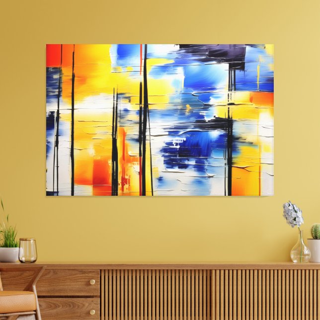 Impressão Em Tela Suavidade do abstrato (Insitu(Sala de estar))