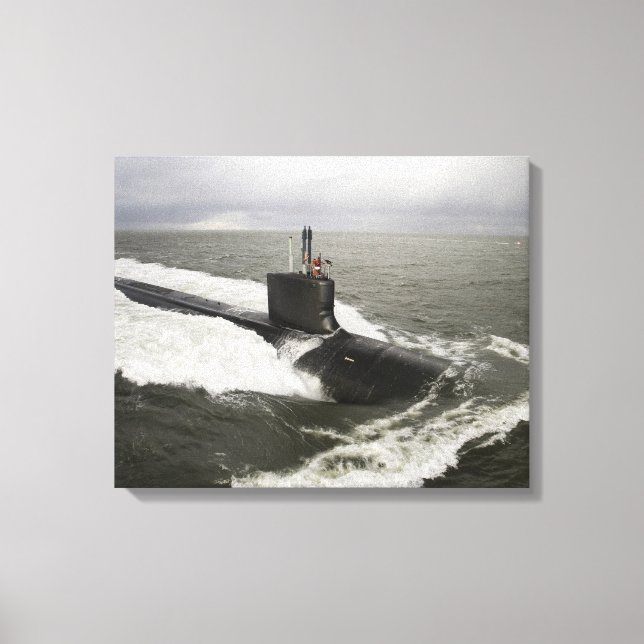 Impressão Em Tela Submarino de ataque de classe Virginia (Frente)