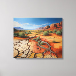 Impressão Em Tela Sudoeste Desert Estreita Tela Impressa