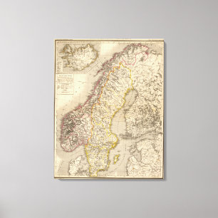 Impressão Em Tela Suecia e Noruega