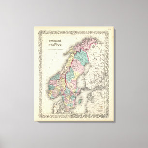 Impressão Em Tela Suecia e Noruega