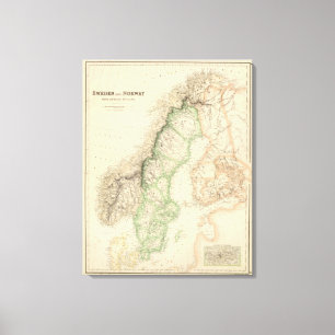 Impressão Em Tela Suecia e Noruega 9