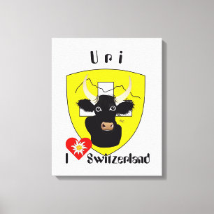 Impressão Em Tela Suíça Suisse Switzerland cantão Uri