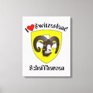 Impressão Em Tela Suíça Suisse Switzerland Schaffhausen