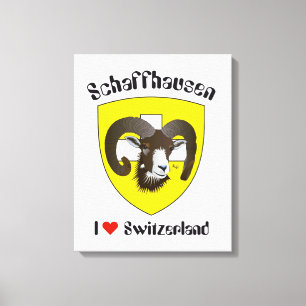 Impressão Em Tela Suíça Suisse Switzerland Schaffhausen