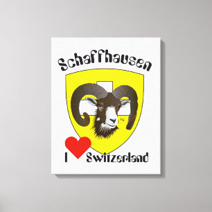 Impressão Em Tela Suíça Suisse Switzerland Schaffhausen