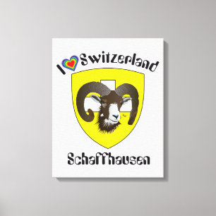 Impressão Em Tela Suíça Suisse Switzerland Schaffhausen