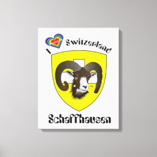 Impressão Em Tela Suíça Suisse Switzerland Schaffhausen