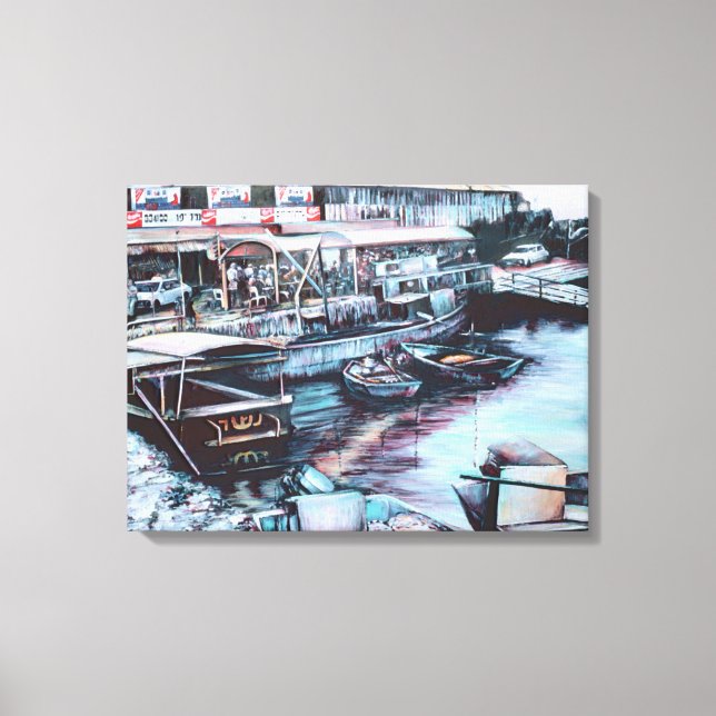 Impressão Em Tela Sultry Prelude para o crepúsculo, Jaffe, Israel (Frente)