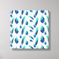 Summer Boho Blue Greenery Folhas Botânicas