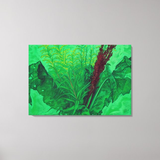 Impressão Em Tela Summer Greenery Wildflower Pintura Floral Po (Frente)