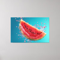 Summer Surge: Watermelon Splash on Turquoise