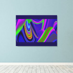 Impressão Em Tela Summerrainbow, Abstrato 3D Rainbowart