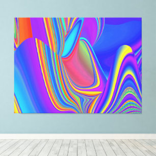 Impressão Em Tela Summersense, Abstrato 3D Rainbowart