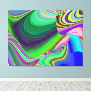 Impressão Em Tela Summersense, Abstrato 3D Rainbowart