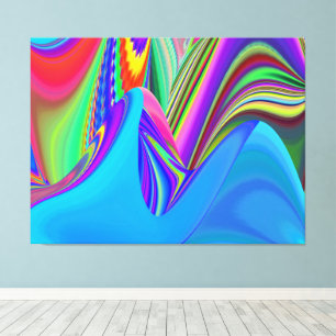 Impressão Em Tela Summersense, Abstrato 3D Rainbowart