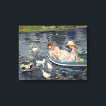 Impressão Em Tela Summertime Dois | Mary Cassatt<br><div class="desc">Verão 2 (1894) pela artista impressionista americana Mary Cassatt. Arte original é uma pintura a óleo na canvas que mostra um retrato de duas mulheres em um barco cercado por patos. Use as ferramentas de design para adicionar texto personalizado ou personalizar a imagem.</div>