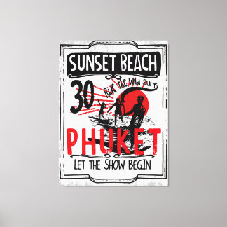 Impressão Em Tela Sun Beach Phuket Vintage