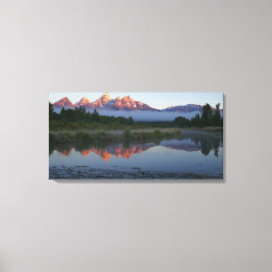 Impressão Em Tela Sunrise em Schwabacker Landing em Grand Teton