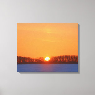 Impressão Em Tela Sunrise Over Prairie Manitoba, Canada