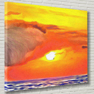 Impressão Em Tela Sunset 2443 Arte Original