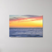Sunset Beach Ocean Abstrato Wall Art